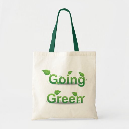 Bolso verde que va bolsa lienzo