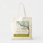 Bolso verde y azul de la dama de honor del amor de bolsas