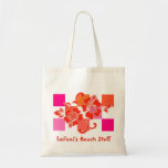 Bolsos de la playa del hibisco del tablero de dama bolsas