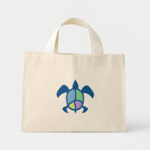 Bolsos de la tortuga de mar de la paz bolsa de mano