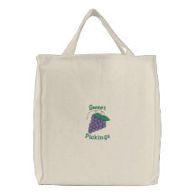 Bolsos de ultramarinos púrpuras de las uvas de las bolsas de mano bordadas