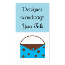 Bolsos del diseñador tarjeta de visita