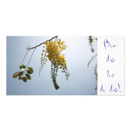 Bom dia luz do dia! cartao com foto