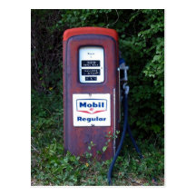 Bomba de gas de Mobil Tarjeta Postal