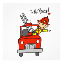Bombero a las camisetas y a los regalos del rescat anuncios  