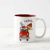 Bombero a las camisetas y a los regalos del rescat taza de café