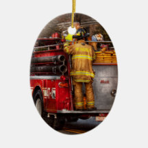 Bombero - cuerpo de bomberos de Metuchen Ornamento De Navidad