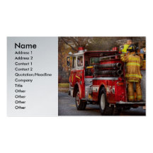 Bombero - cuerpo de bomberos de Metuchen Plantilla De Tarjeta De Visita