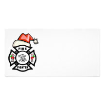 Bombero de Santa Tarjetas Fotográficas