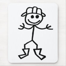 Bombero de Stickman Alfombrillas De Ratones