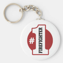 Bombero del número 1 llavero personalizado