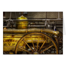 Bombero - motor del piano - 1855 tarjetón