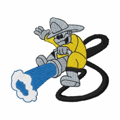 Bombero y manguera sudadera bordada