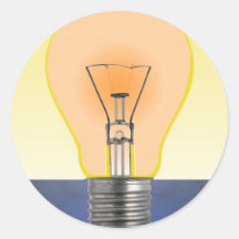 Bombilla Etiqueta Redonda