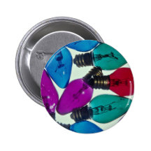 Bombillas de navidad en diversos colores pins
