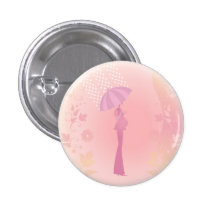 Bonito en botón rosado de la huésped de la fiesta  pin