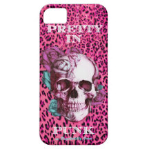 Bonito en caja punky del teléfono del leopardo I.  iPhone 5 Case-Mate Fundas