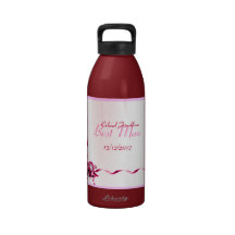 Bonito en cintas y Bot rosados del agua de la libe Botella De Agua