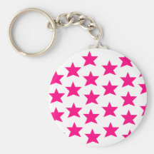 bonito en estrellas rosadas llaveros