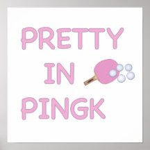 Bonito en ping-pong rosado poster