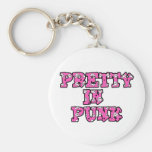 Bonito en texto punky del cráneo llavero personalizado