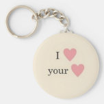 Bonito poco corazón llaveros personalizados