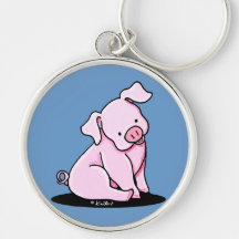 Bonito poco Piggie Llavero Personalizado