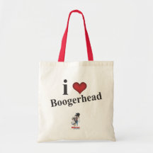 boogerhead del corazón i bolsa lienzo