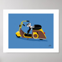 Boogie en Cushman Poster