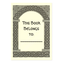 Bookplate céltico de la arcada tarjeta de negocio