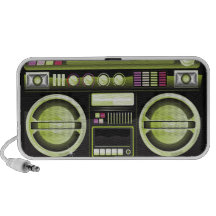 boombox amarillo de neón retro del arenador del gh notebook altavoces