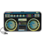 boombox azul de neón retro del arenador del ghetto portátil altavoces