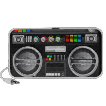 boombox retro del arenador del ghetto del equipo e mp3 altavoces