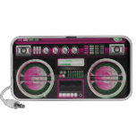 boombox rosado de neón retro del arenador del ghet laptop altavoces