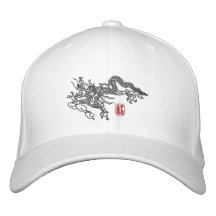 Bordado del dragón gorra de béisbol