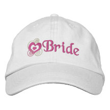 Bordado nupcial de la novia gorra de beisbol bordada