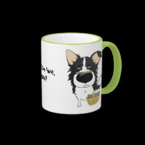 ¿Border collie - caza del hueso de Pascua, cualqui tazas