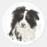 Border collie - colección del perro pegatina redonda