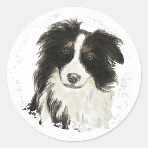 Border collie - colección del perro pegatina redonda