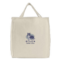 Border collie del amor bolsa