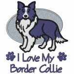 Border collie del amor camisetas bordadas