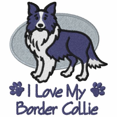 Border collie del amor chaquetas bordadas
