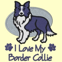 Border collie del amor camisetas bordadas