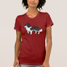 Border collie del dibujo animado camisetas