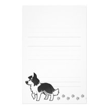 Border collie del dibujo animado papelería de diseño