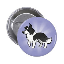 Border collie del dibujo animado pin