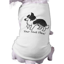 Border collie del dibujo animado ropa para mascota