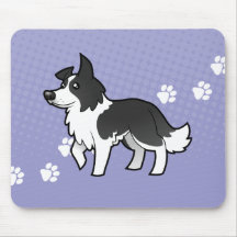 Border collie del dibujo animado tapete de ratón