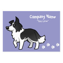 Border collie del dibujo animado plantillas de tarjetas de visita