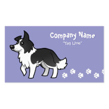 Border collie del dibujo animado tarjeta de visita